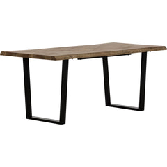 Dining Table - 36"X 71" / Wood / Black Metal