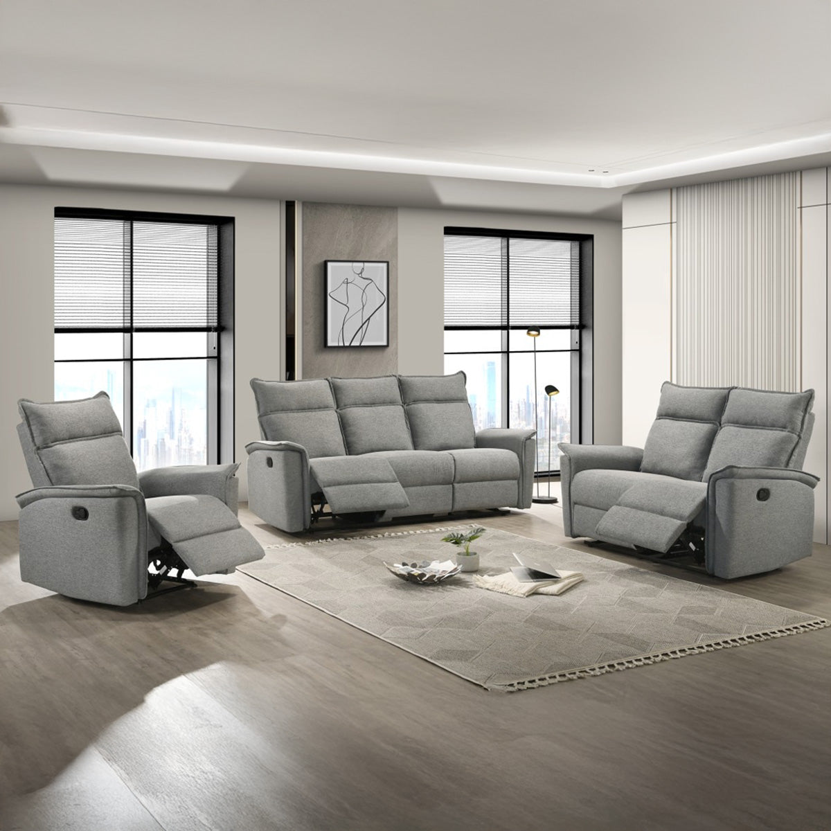 Kario - Reclining Sofa - Gray