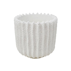 White Fluted Pot