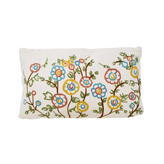 Embroidered Flower Cushion