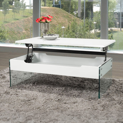 Jake - Coffee Table with Lift Top - Glossy White