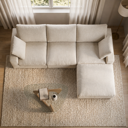 Cozy - Sofa Modulaire Sectionnel - Tissu Beige