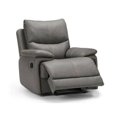 Recliner Chair - Gray PU Leather - Dave
