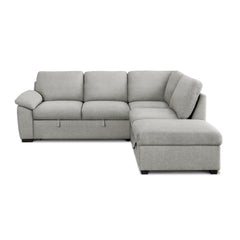 Sofa Lit Sectionnel - Britney - Tissue Gris Pale