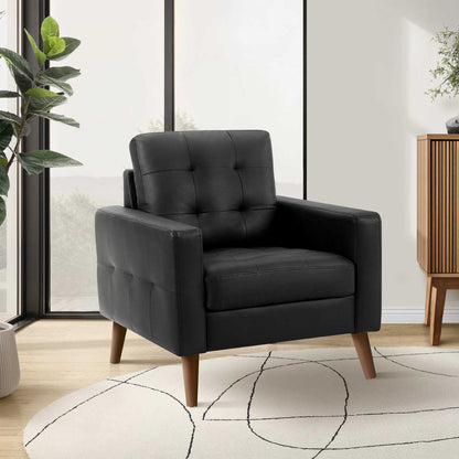 Kinsey - Armchair - Black Leather