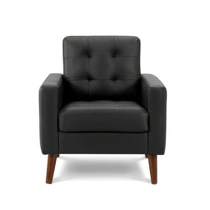 Kinsey - Armchair - Black Leather