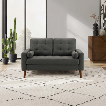 Kinsey - Loveseat - Dark Grey Fabric