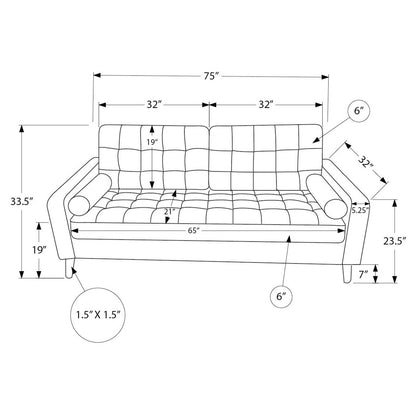 Kinsey - Sofa - Dark Grey Fabric