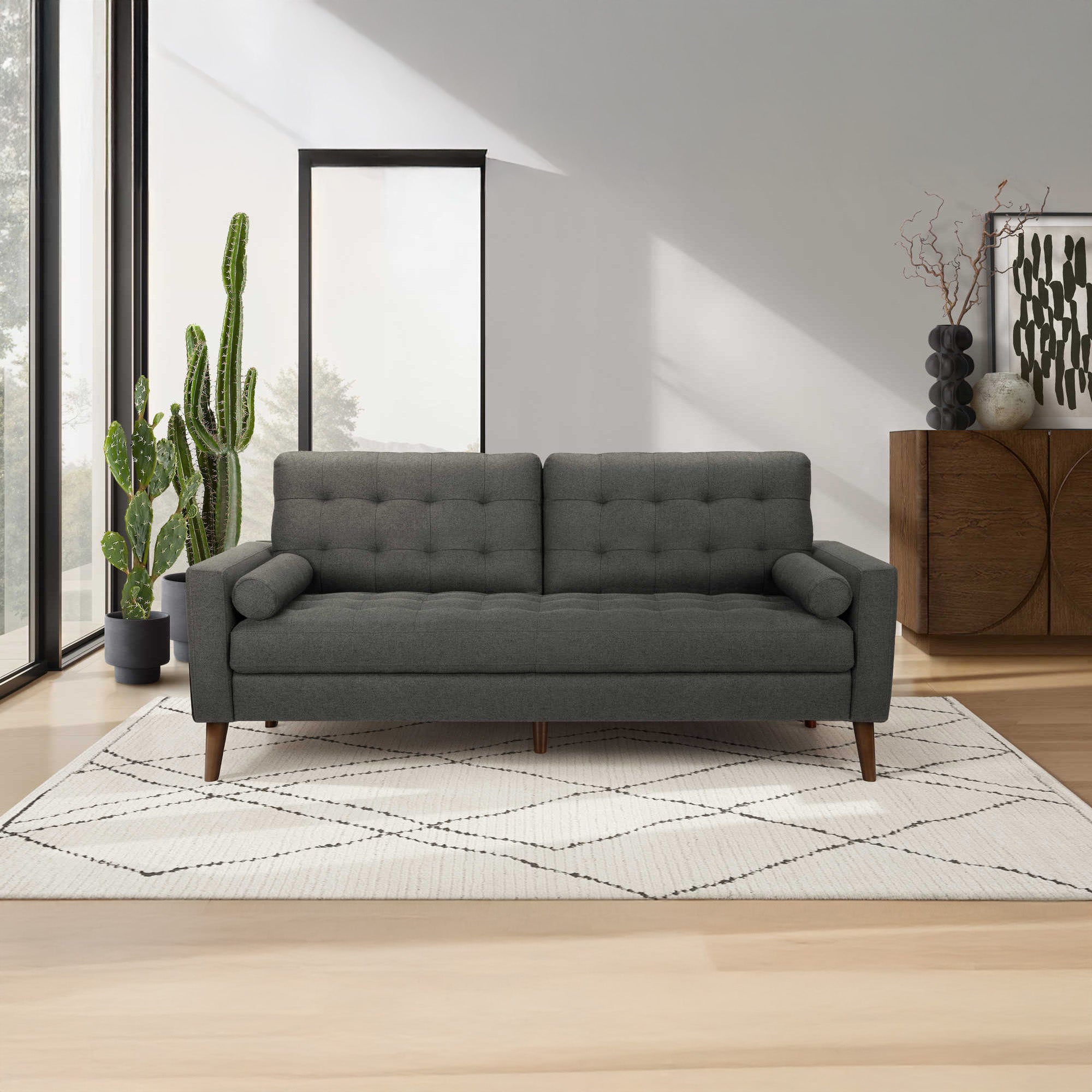Kinsey - Sofa - Dark Grey Fabric – Meubles Chévous
