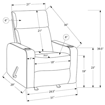 Théo - Fauteuil Inclinable - Gris