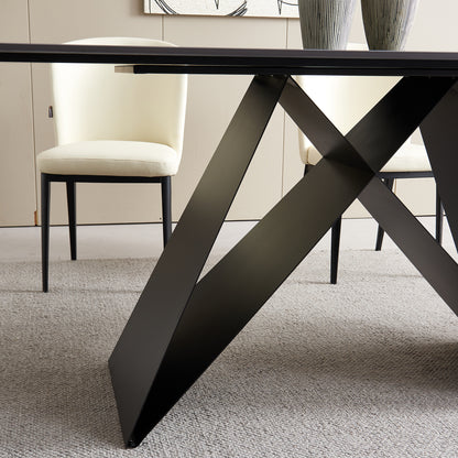 Isabella - Dining Table - Black Ceramic