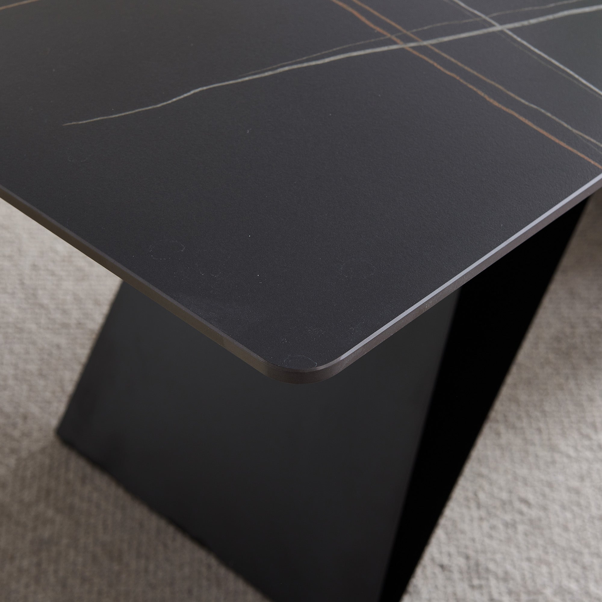 Isabella - Dining Table - Black Ceramic