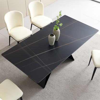 Isabella - Dining Table - Black Ceramic