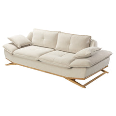 WoW Sofa - Adjustable Backrests - Beige Fabric