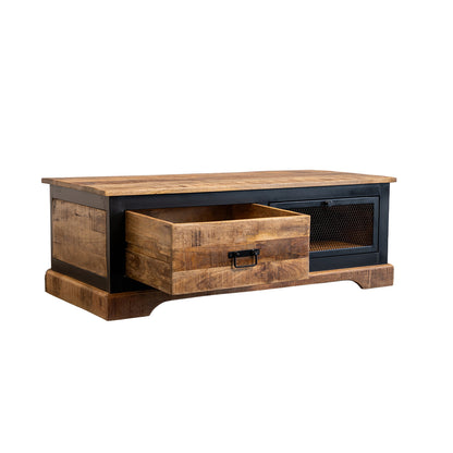 Forge - Table Basse - Bois Massif et Métal