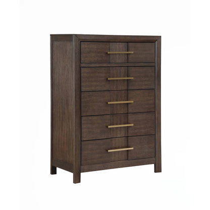 Minora - 5-drawer chest - Walnut