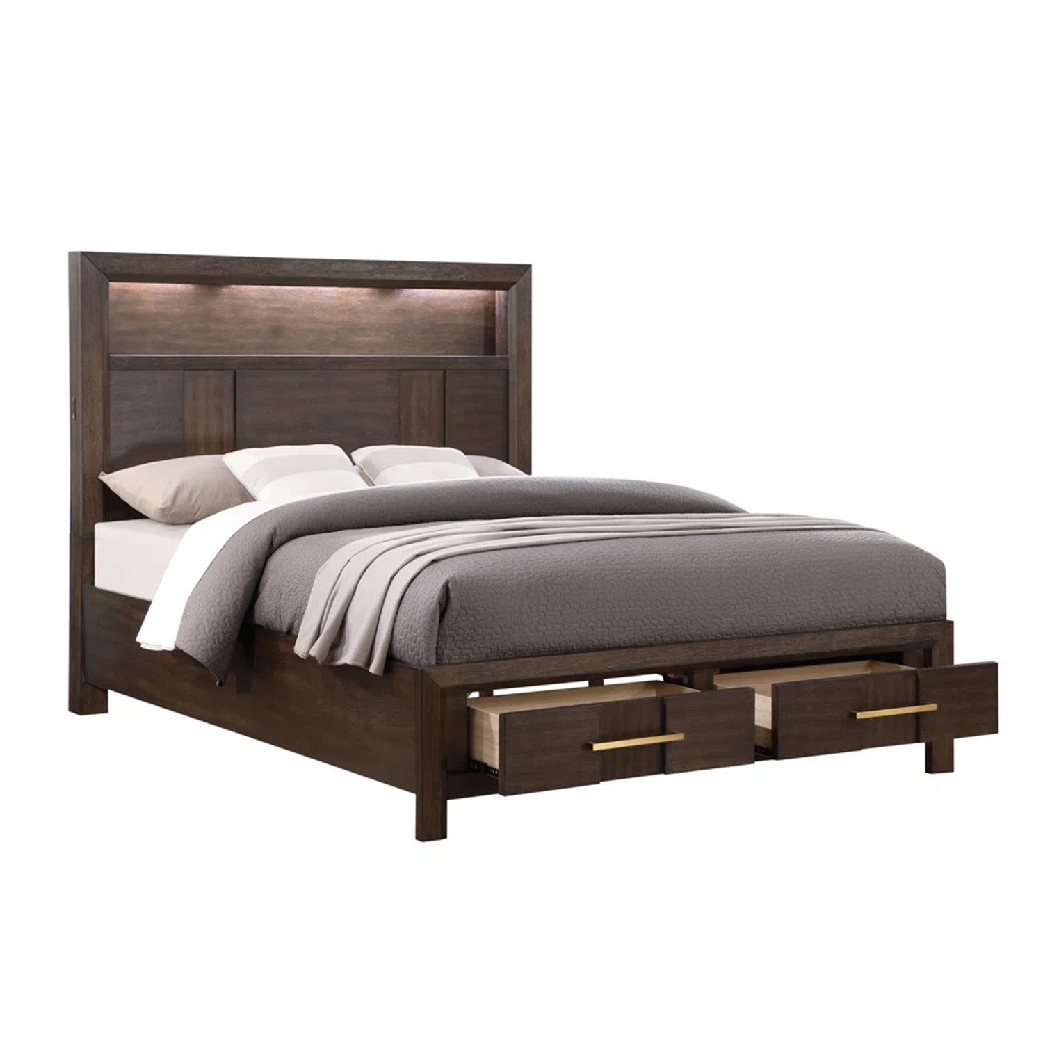 Minora - Queen Bed - Walnut