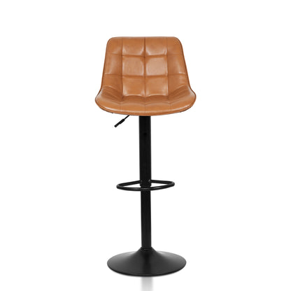 Aurora - Tabouret de bar ajustable - Simili-Cuir Brun