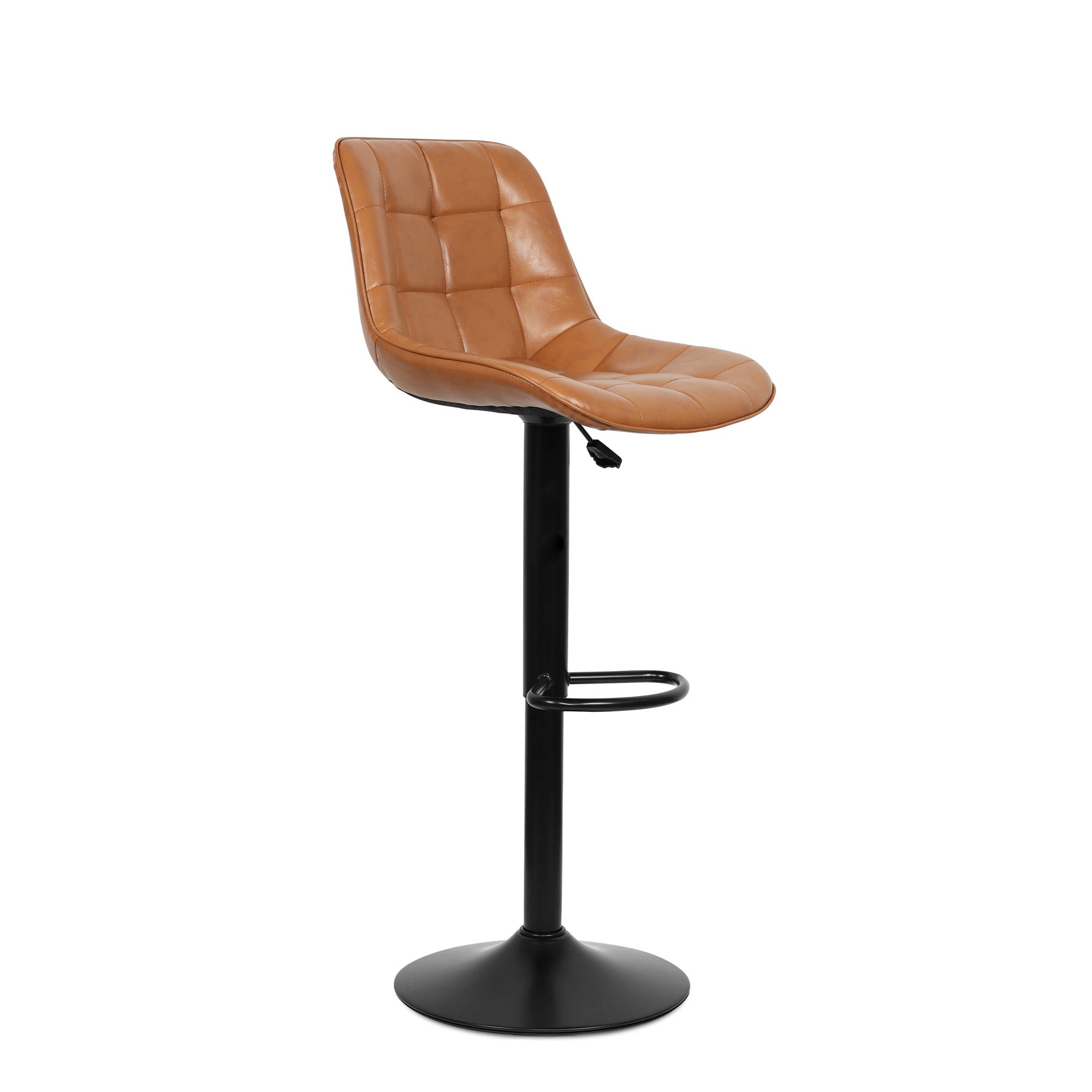 Aurora - Tabouret de bar ajustable - Simili-Cuir Brun