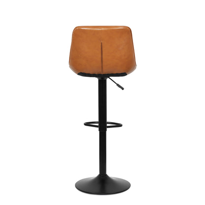Aurora - Tabouret de bar ajustable - Simili-Cuir Brun