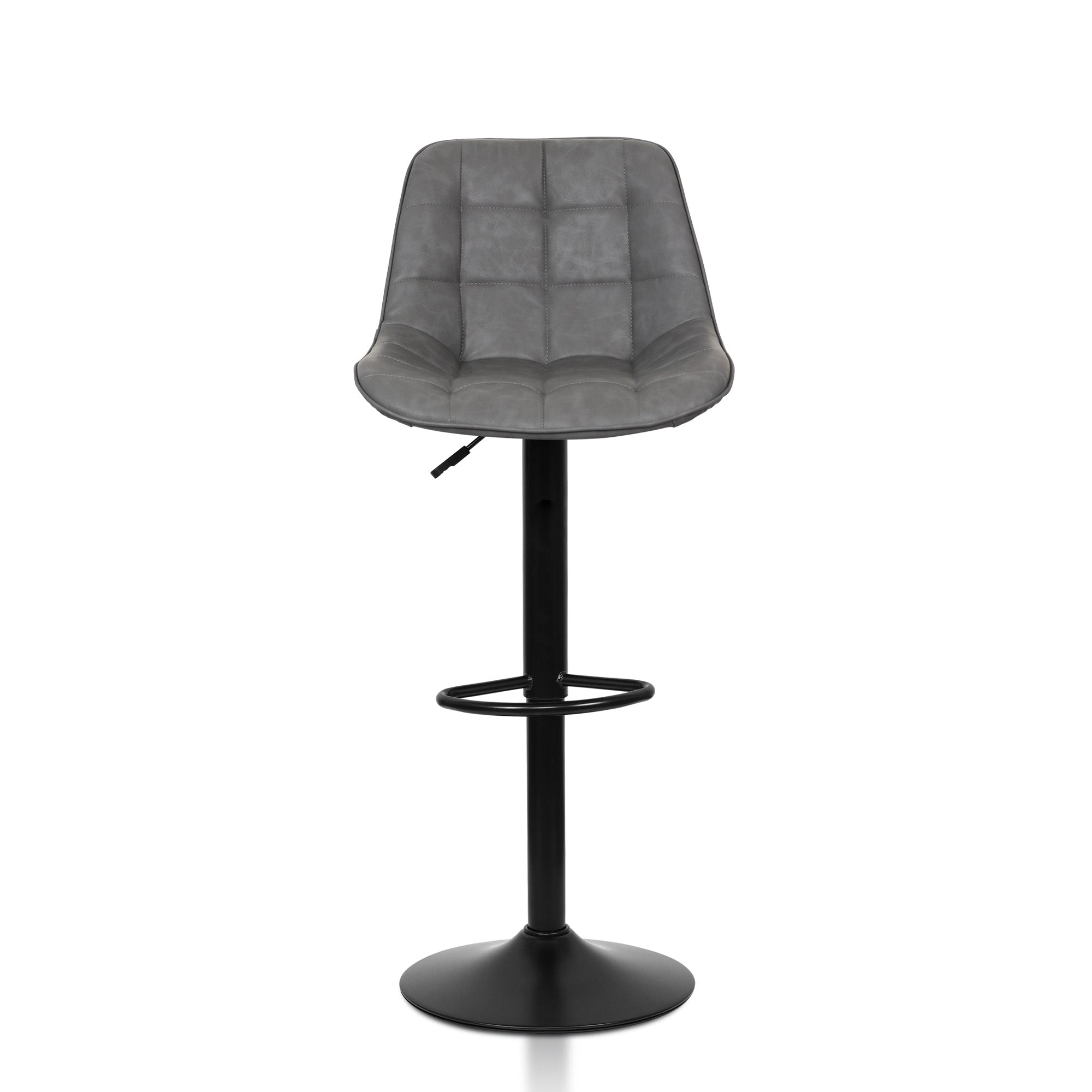 Aurora - Tabouret de bar ajustable - Simili-Cuir Gris