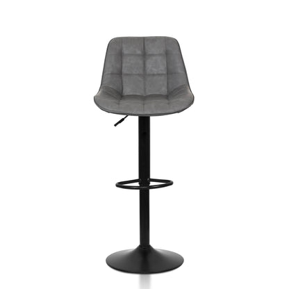 Aurora - Tabouret de bar ajustable - Simili-Cuir Gris