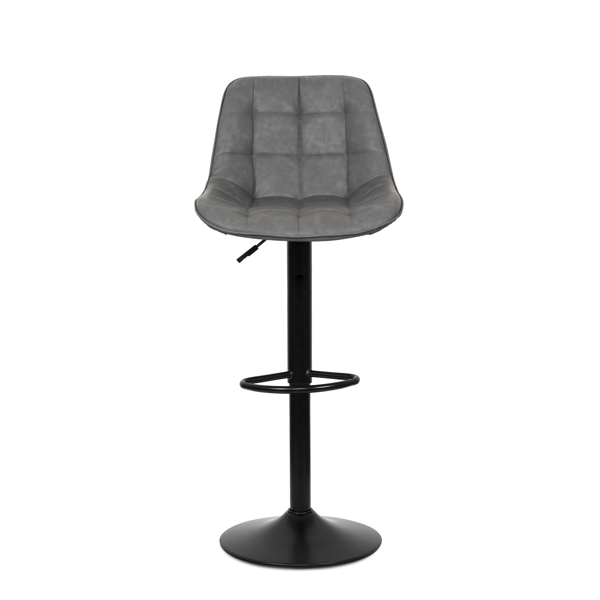 Aurora - Tabouret de bar ajustable - Simili-Cuir Gris