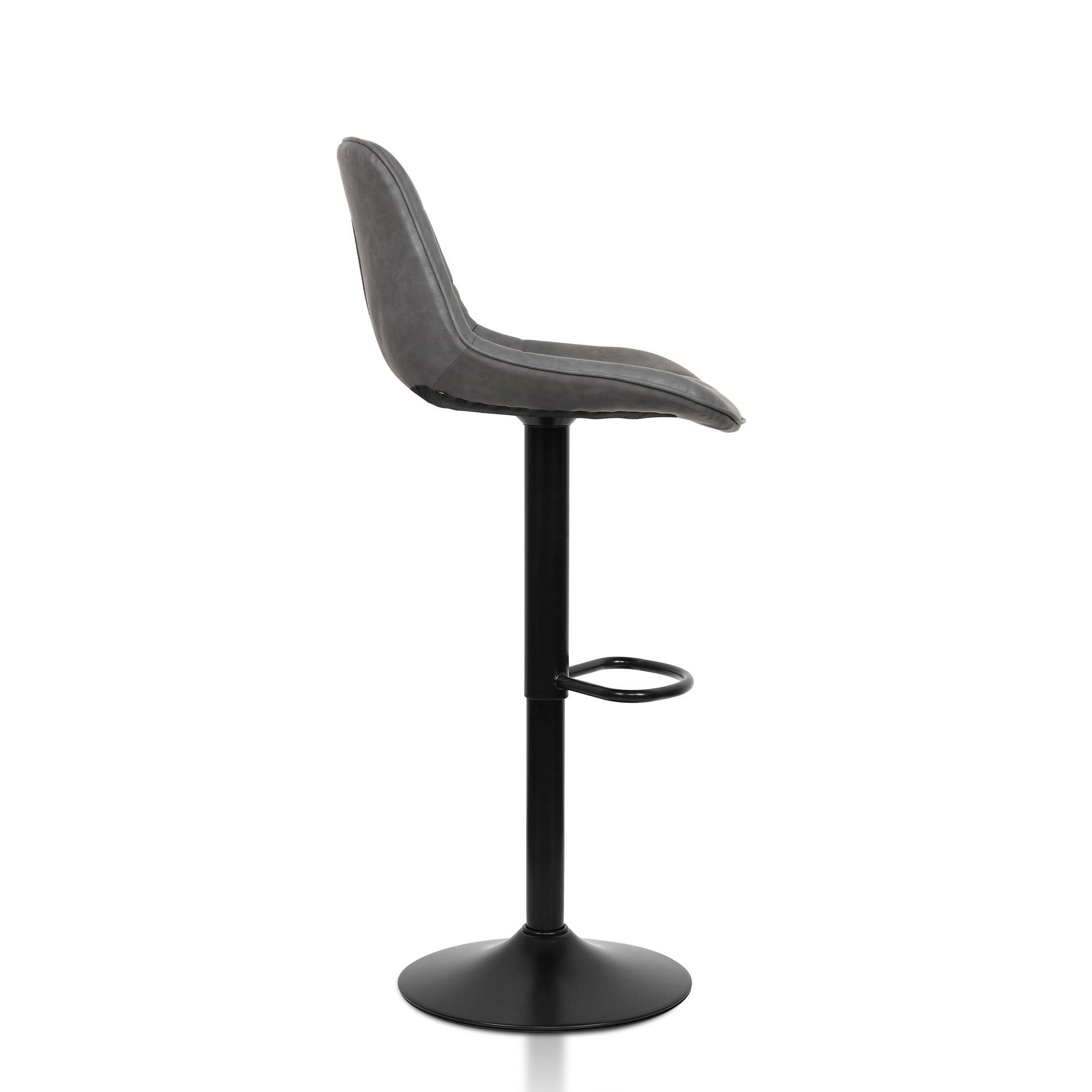 Aurora - Tabouret de bar ajustable - Simili-Cuir Gris