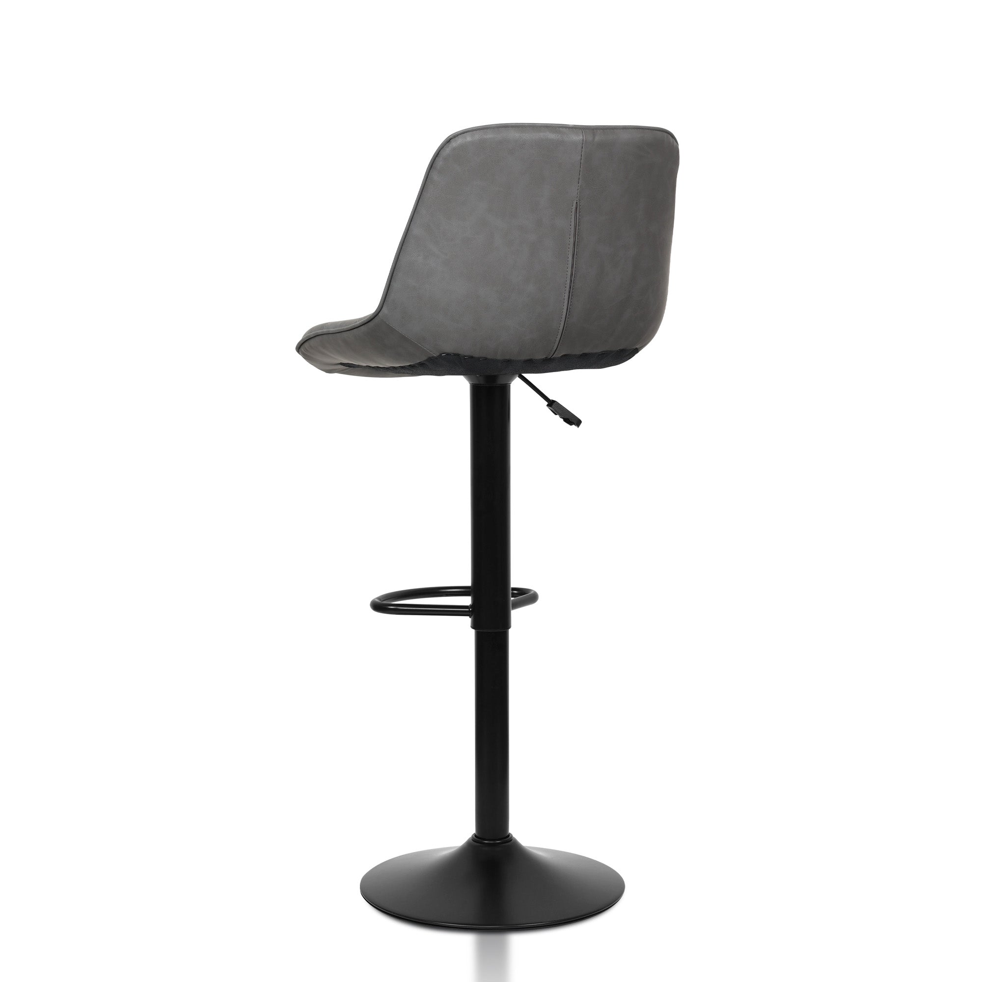 Aurora - Tabouret de bar ajustable - Simili-Cuir Gris