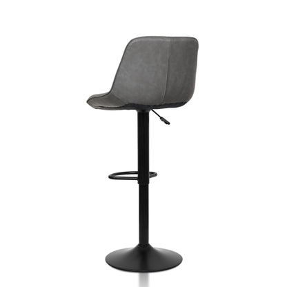 Aurora - Tabouret de bar ajustable - Simili-Cuir Gris