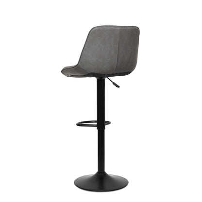 Aurora - Tabouret de bar ajustable - Simili-Cuir Gris