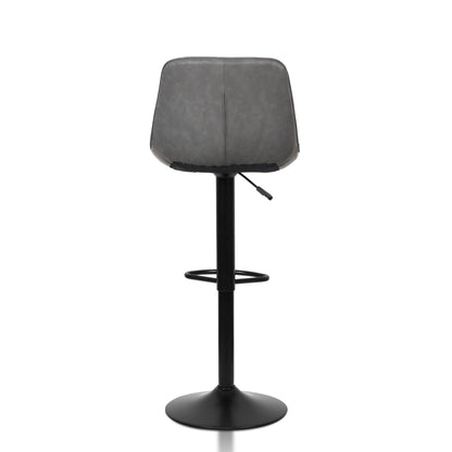 Aurora - Tabouret de bar ajustable - Simili-Cuir Gris
