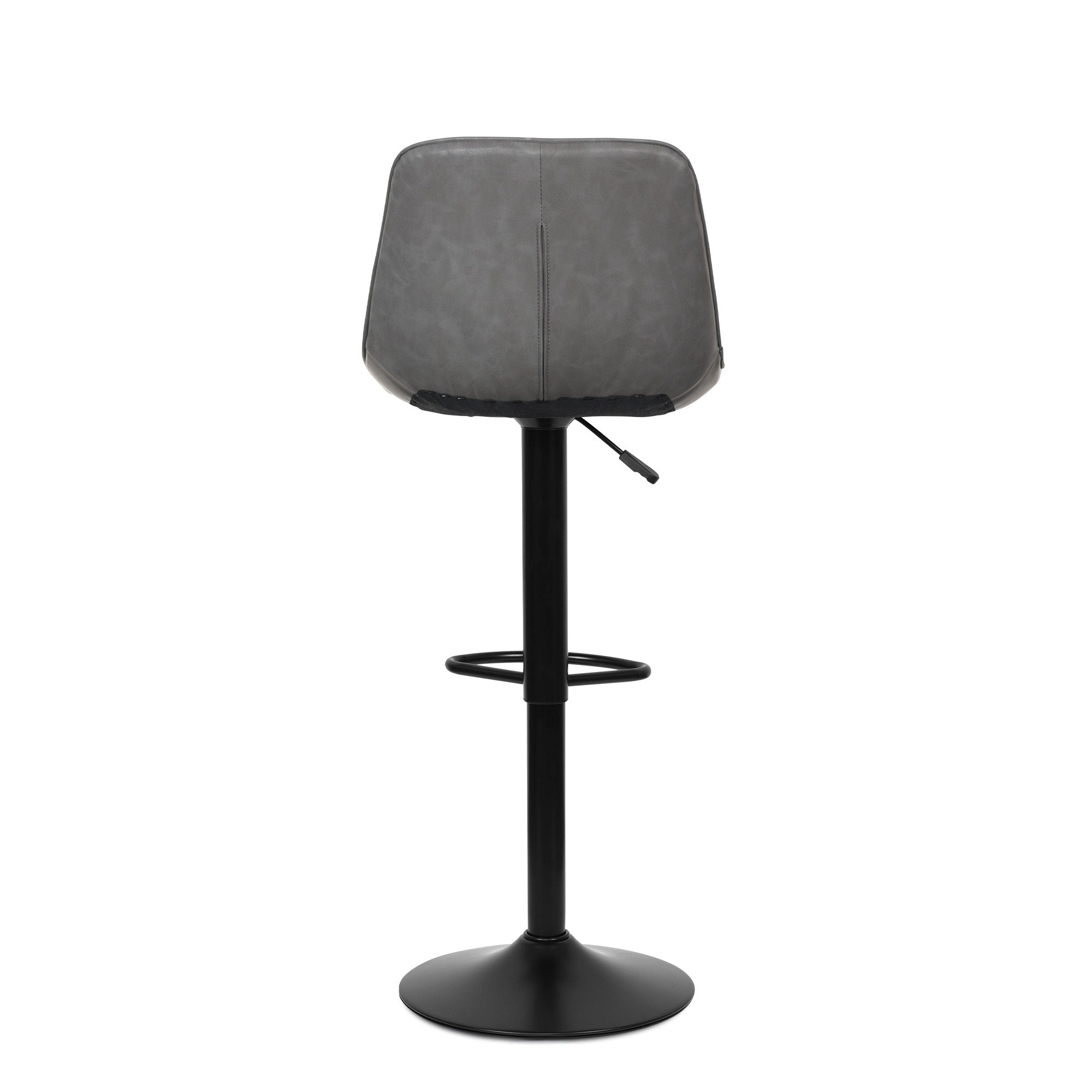 Aurora - Tabouret de bar ajustable - Simili-Cuir Gris
