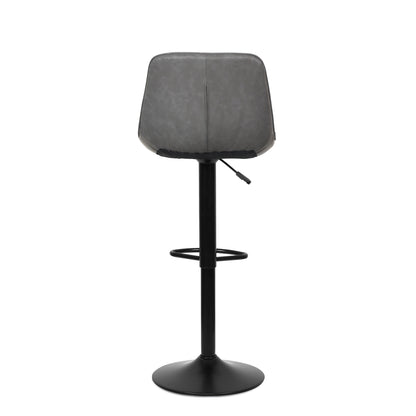 Aurora - Tabouret de bar ajustable - Simili-Cuir Gris
