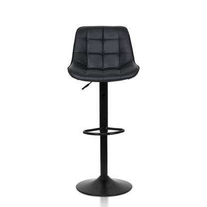 Aurora - Tabouret de bar ajustable - Simili-Cuir Noir