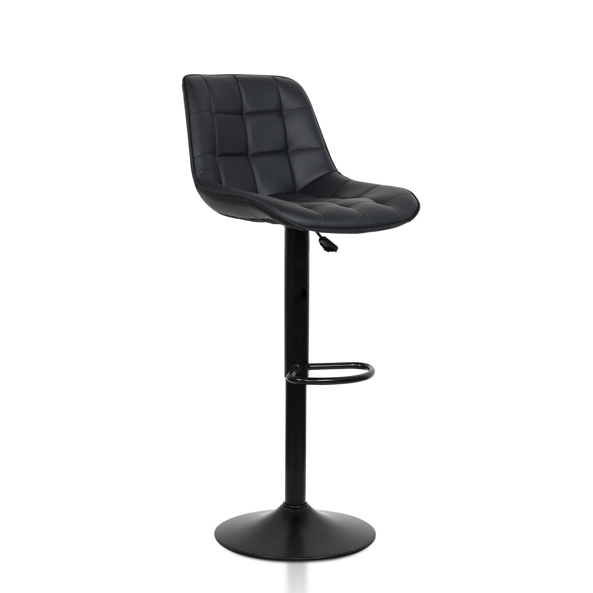 Aurora - Tabouret de bar ajustable - Simili-Cuir Noir