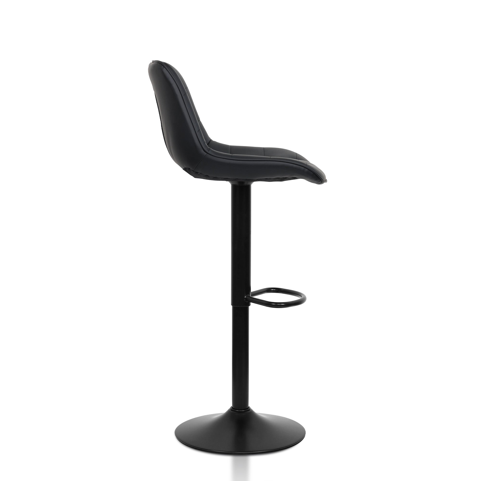 Aurora - Tabouret de bar ajustable - Simili-Cuir Noir