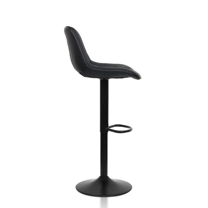 Aurora - Tabouret de bar ajustable - Simili-Cuir Noir