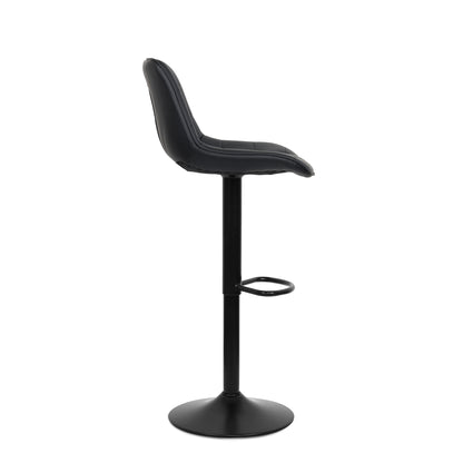Aurora - Tabouret de bar ajustable - Simili-Cuir Noir