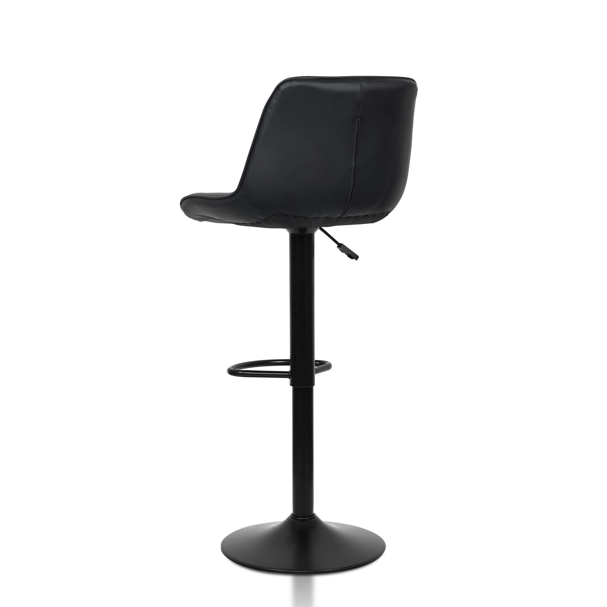 Aurora - Tabouret de bar ajustable - Simili-Cuir Noir