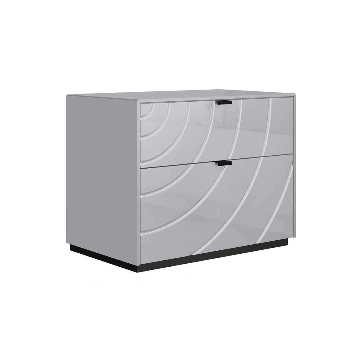 Aveline - Table de chevet - Gris