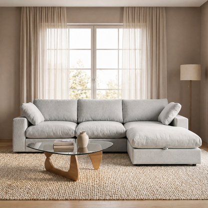 Cozy - Sofa Modulaire Sectionnel - Tissu Gris