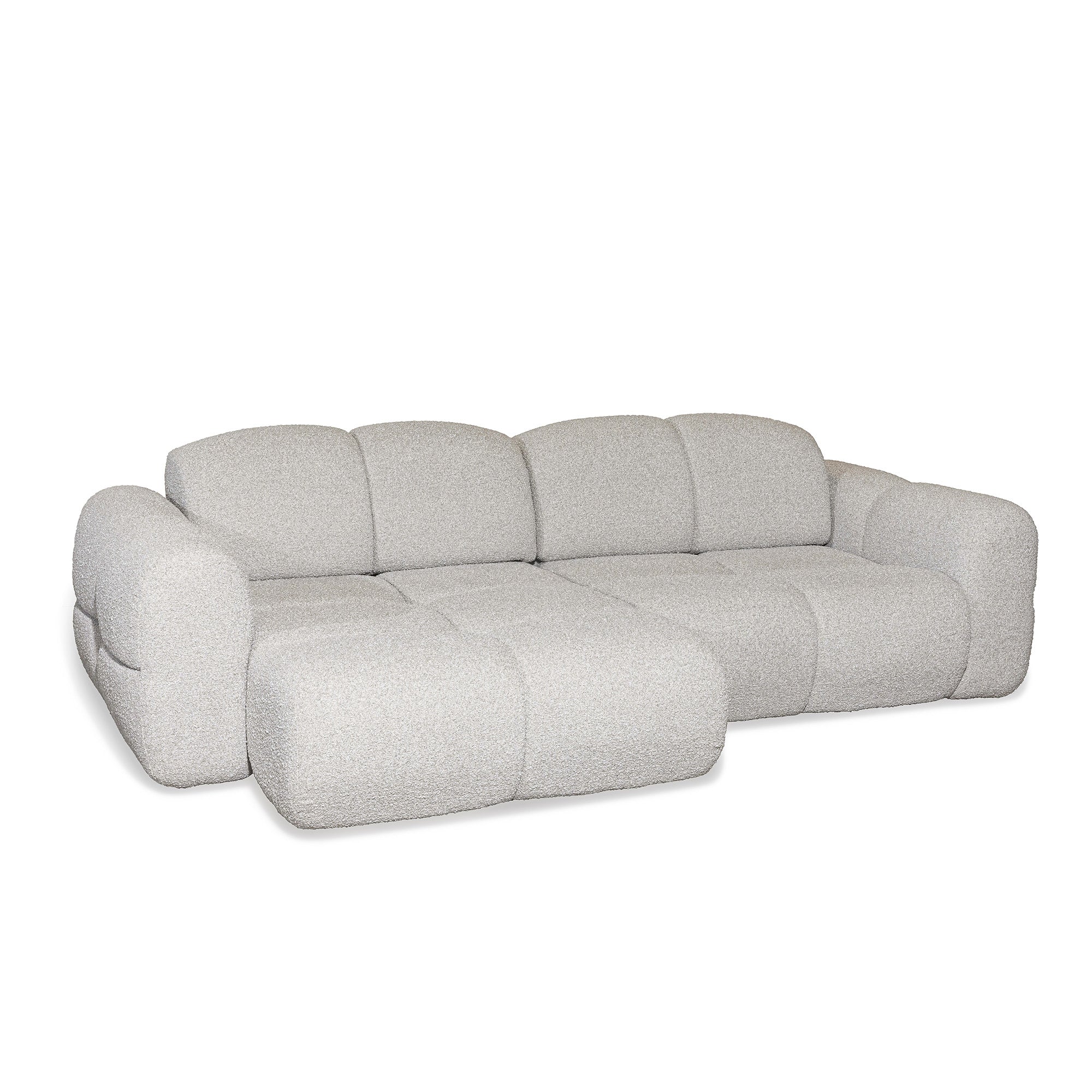 Belora - Sofa Sectionnel - Tissu Gris