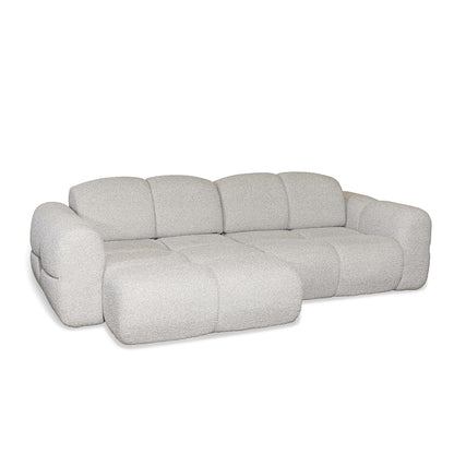 Belora - Sofa Sectionnel - Tissu Gris