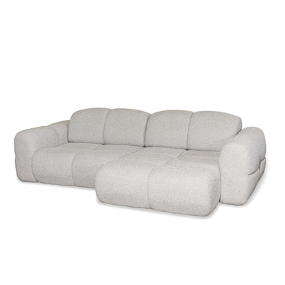 Belora - Sofa Sectionnel - Tissu Gris
