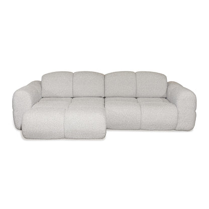 Belora - Sofa Sectionnel - Tissu Gris