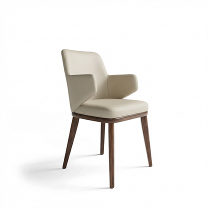 Bria - Chaise de Salle à Manger - Cuir Beige