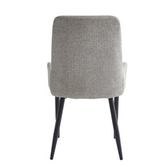 Ensemble de 2 chaises / 31"H / Tissu Gris / Noir