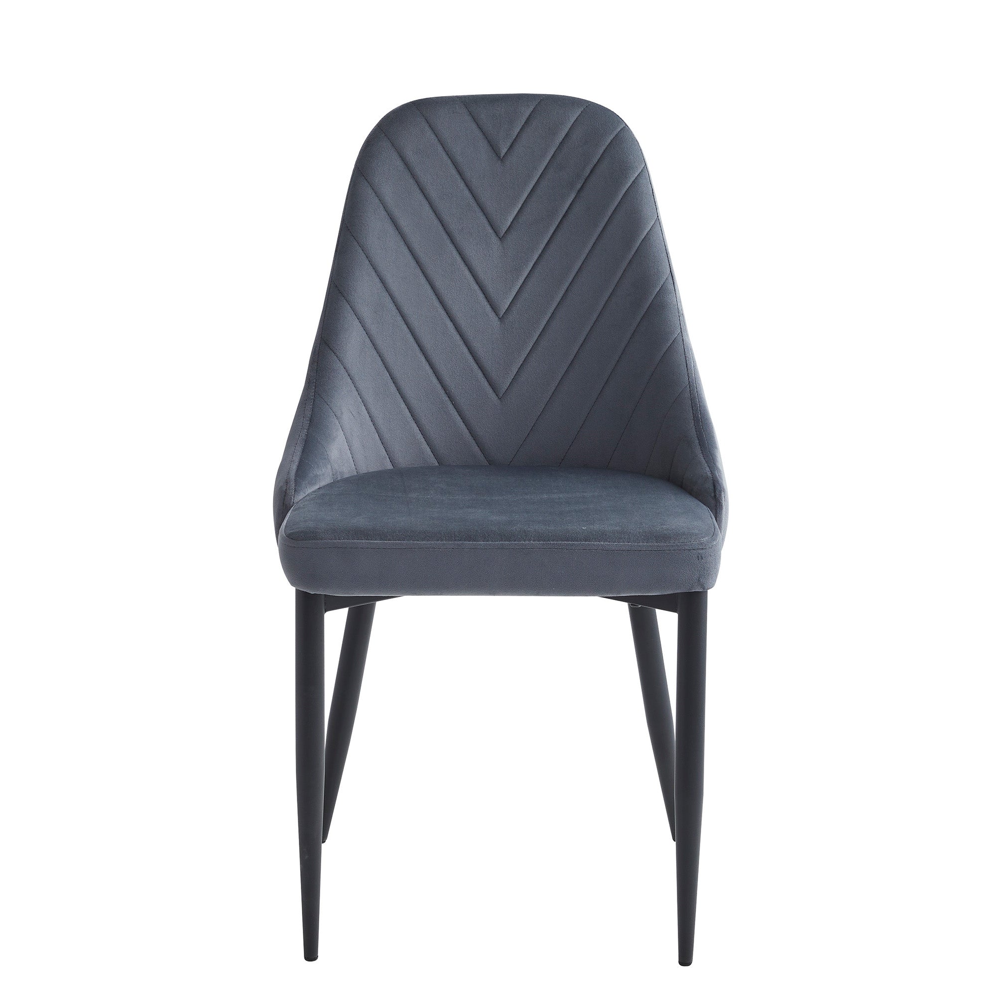 Selva - Dining Chair - Dark Grey Velvet