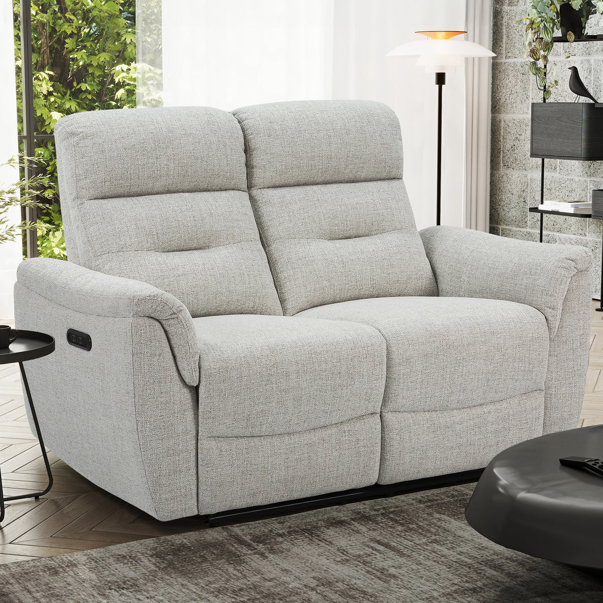 Landon - Power Reclining Loveseat - Beige Fabric